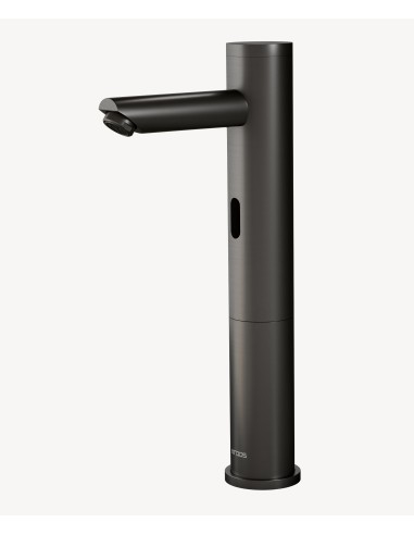 Mitigeur vasque automatique en laiton, eau froide, Gun métal - Corbeau