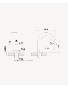 Robinet automatique de lavabo, eau froide Or rose brossé - Corbeau 2