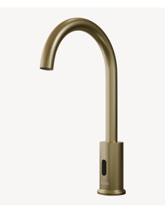 Robinet lavabo automatique haut , eau froide Doré brossé - Corbeau