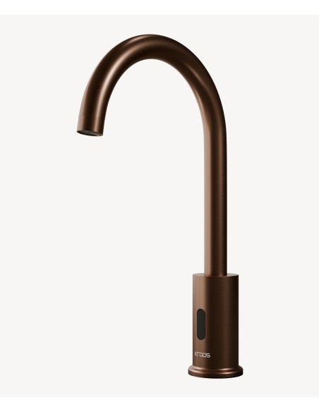 Robinet lavabo automatique haut , eau froide Or rose brossé - Corbeau