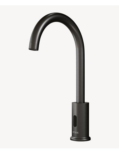 Robinet lavabo automatique haut , eau froide Gun métal - Corbeau