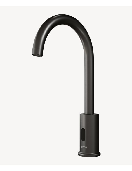 Robinet lavabo automatique haut , eau froide Gun métal - Corbeau