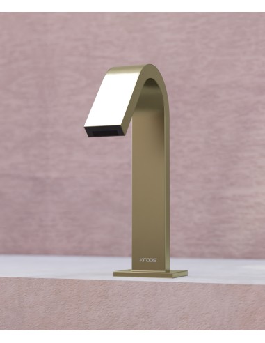 Robinet lavabo automatique, eau froide Doré brossé - Fiumina