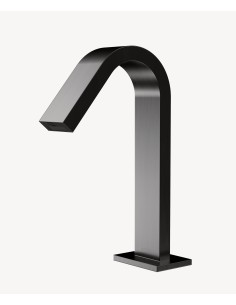 Robinet lavabo automatique, eau froide Gun métal - Fiumina