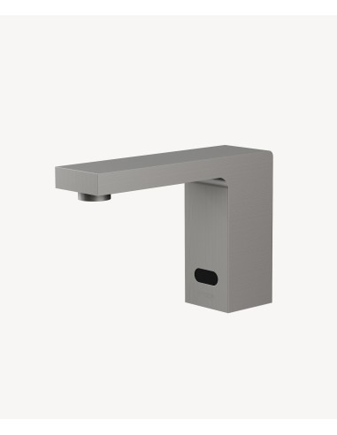 Robinet de lavabo automatique, eau froide Nickel brossé - Sirius
