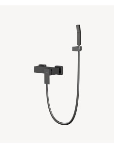 Mitigeur de douche mural Gun métal - Sirius