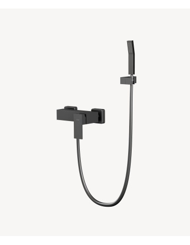 Mitigeur de douche mural Gun métal - Sirius