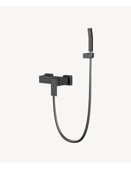 Mitigeur de douche mural Gun métal - Sirius