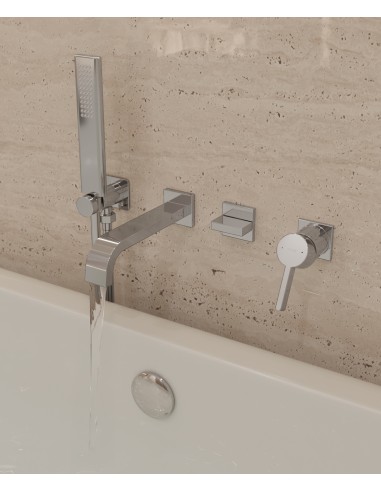 Mitigeur de bain à encastrer Chromé - Fiumina