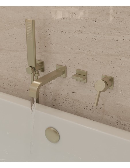 Mitigeur de bain à encastrer Doré brossé - Fiumina