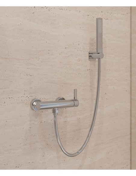 Mitigeur de douche mural Chromé - Fiumina