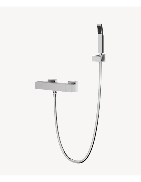 Mitigeur thermostatique de douche mural Chromé - Sirius
