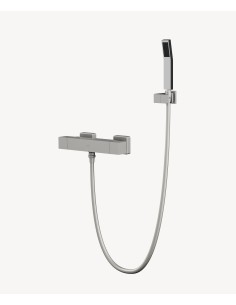 Mitigeur thermostatique de douche mural Nickel brossé - Sirius