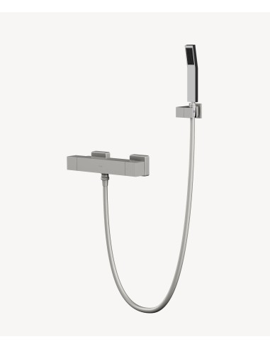 Mitigeur thermostatique de douche mural Nickel brossé - Sirius