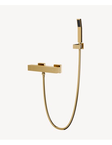 Mitigeur thermostatique de douche mural Doré - Sirius