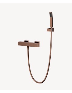 Mitigeur thermostatique de douche mural Or rose - Sirius