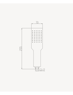 Douchette à main en acier inoxydable 1 jet - Chromé 2