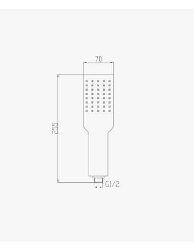 Douchette à main en acier inoxydable 1 jet - Blanc mat