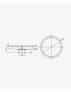 Siphon de sol rond en acier inoxydable - Noir 2