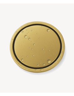 Siphon de sol rond en acier inoxydable - Doré brossé