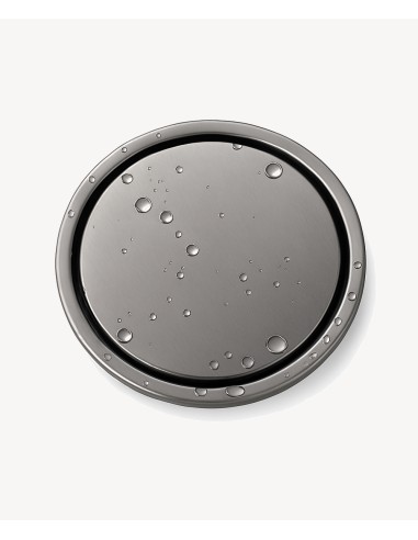 Siphon de sol rond en acier inoxydable - Gun métal