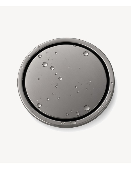Siphon de sol rond en acier inoxydable - Gun métal