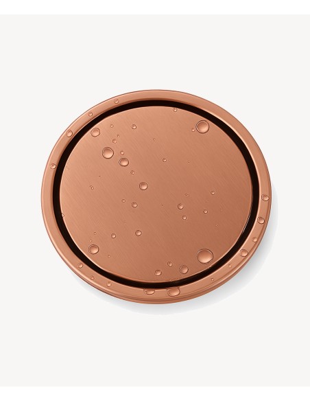 Siphon de sol rond en acier inoxydable - Or rose brossé