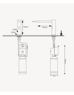 Distributeur de savon automatique Or rose brossé - Corbeau 2