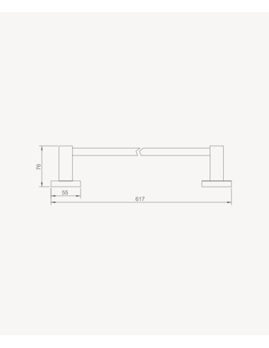 Porte serviettes simple Moka brossé - Corbeau