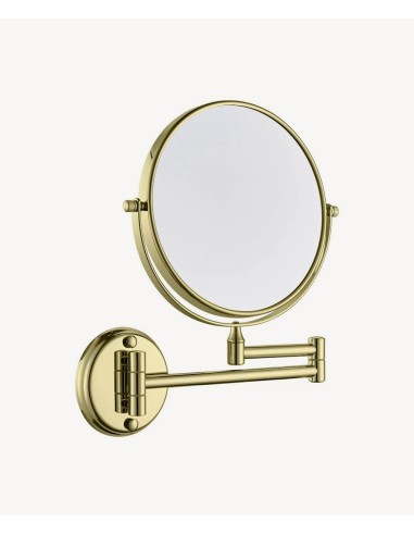 Miroir grossissant rond - Doré