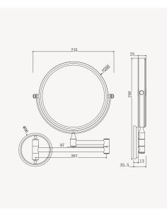 Miroir grossissant rond - Chromé 2