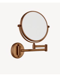 Miroir grossissant rond - Or rose brossé