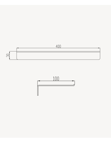 Etagère murale inox en 40 cm - Gun métal