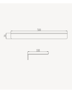 Etagère murale inox en 50 cm - Chromé 2