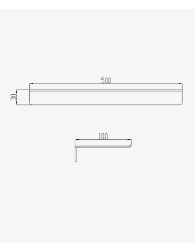 Etagère murale inox en 50 cm - Doré brossé