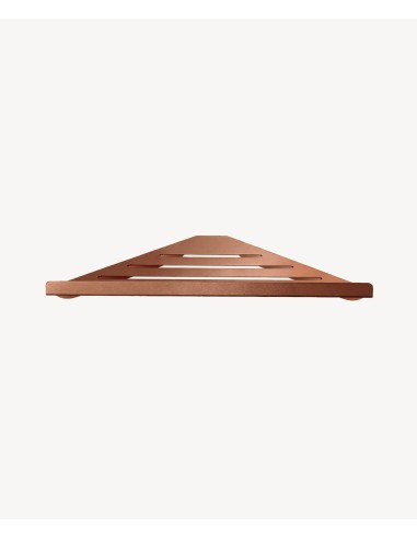 Etagère d'angle inox - Or rose brossé
