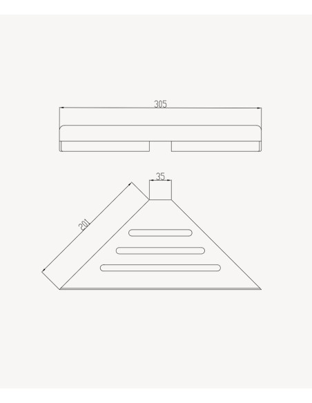 Etagère d'angle inox - Nickel brossé