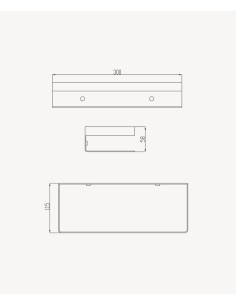 Etagère murale en inox 30 cm - Chromé 2