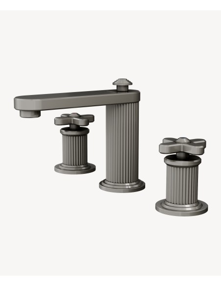 Mélangeur de lavabo sur plage Nickel brossé - Hera