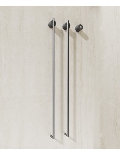 Sèche serviettes électrique gun métal deux barres