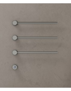Sèche-serviettes Kroos 3 tubes Nickel brossé mat/ Design moderne pour salle de bain