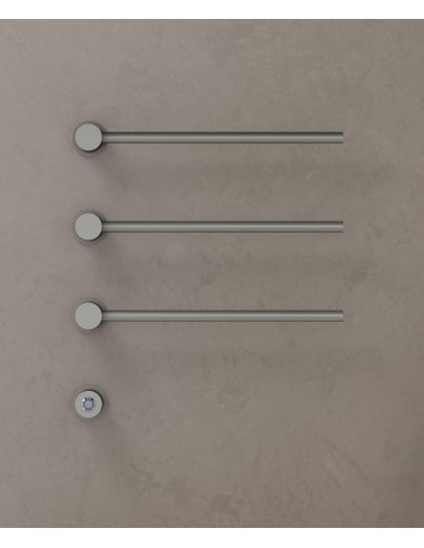 Sèche-serviettes Kroos 3 tubes Nickel brossé mat/ Design moderne pour salle de bain