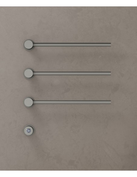 Sèche-serviettes Kroos 3 tubes Nickel brossé mat/ Design moderne pour salle de bain