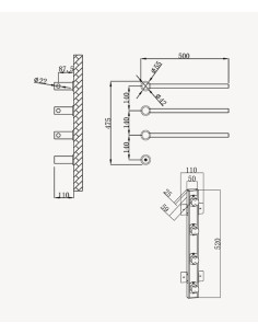 Sèche-serviettes Kroos 3 tubes Nickel brossé mat/ Design moderne pour salle de bain 2