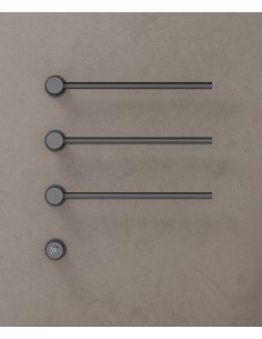 Sèche-serviettes Kroos 3 tubes Gun Métal  mat/ Design moderne pour salle de bain