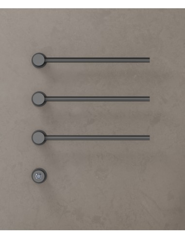 Sèche-serviettes Kroos 3 tubes Gun Métal  mat/ Design moderne pour salle de bain