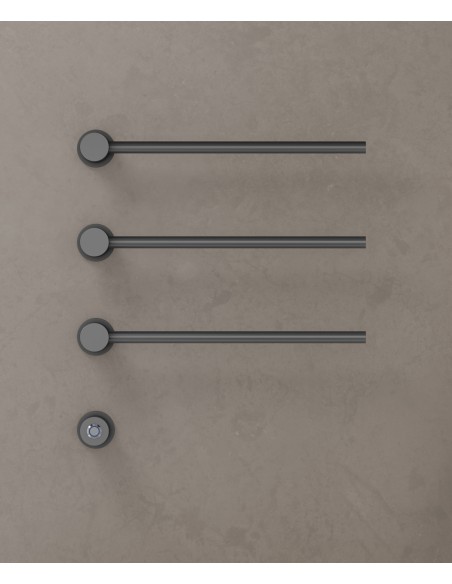 Sèche-serviettes Kroos 3 tubes Gun Métal  mat/ Design moderne pour salle de bain