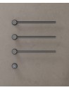 Sèche-serviettes Kroos 3 tubes Gun Métal  mat/ Design moderne pour salle de bain