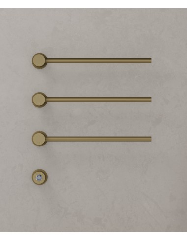 Sèche-serviettes Kroos 3 tubes Doré Brossé  mat/ Design moderne pour salle de bain