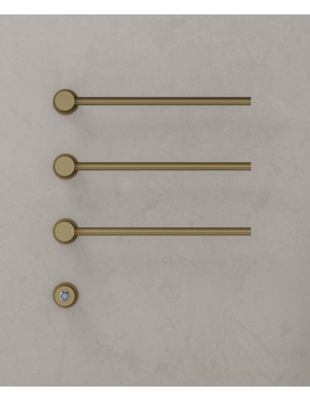 Sèche-serviettes Kroos 3 tubes Doré Brossé  mat/ Design moderne pour salle de bain